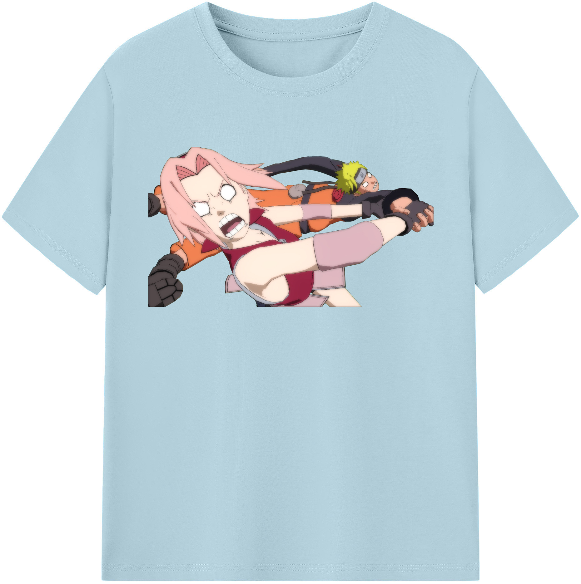 （画像用） NARUTO -ナルト- 春野サクラ Haruno Sakura 綿100％半袖Tシャツ（フロントプリント）